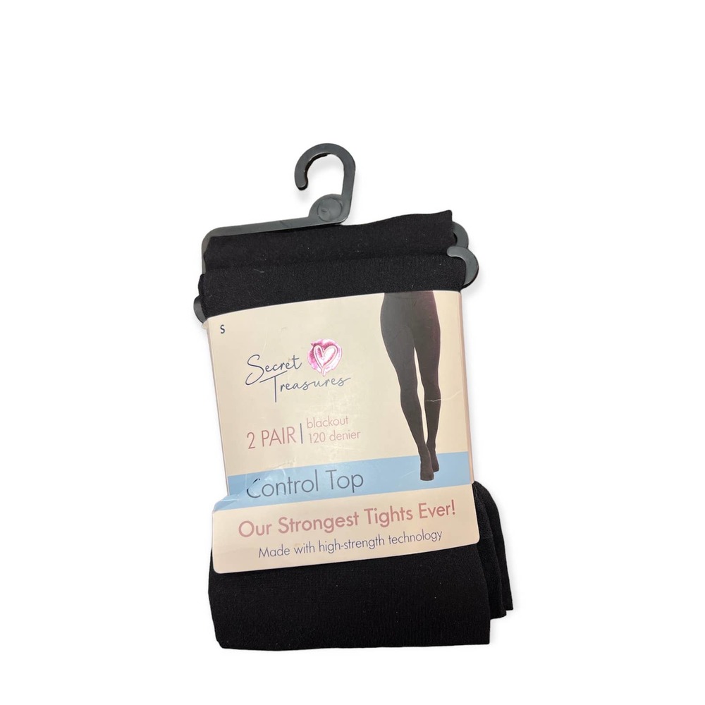 * Secret Treasures Women's Black Opaque Tights